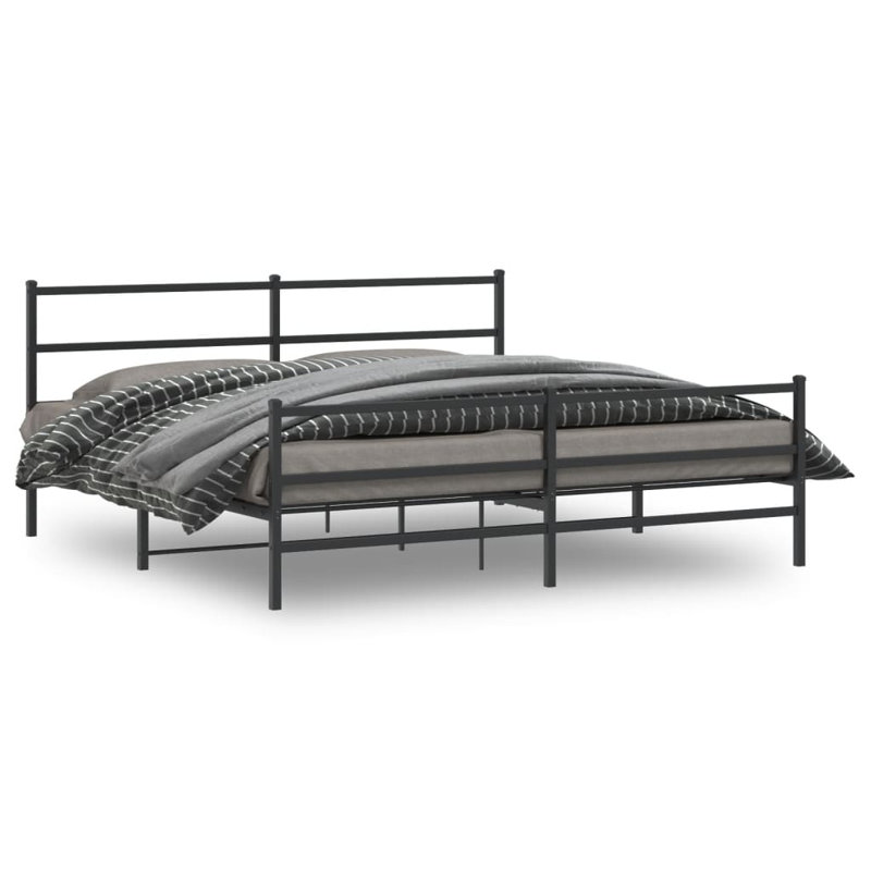 Metal Bed, Black, Emperor (7')