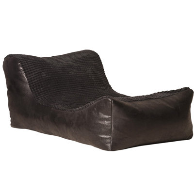 Faux Leather Refillable Bean Bag Lounger