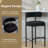 30" Bouclé Upholstered Bar Stool with Curved Low Back and Metal Frame-1794319868-1794319869