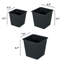 Pot de plante de jardin 5 po carré - pots de jardin en plastique avec drainage (paquet de 5)-190481859