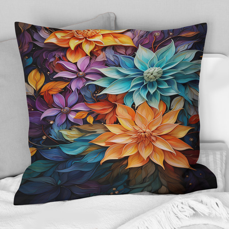 Opt Art Luminous Kaleidoscope I - Op Art Printed Throw Pillow
