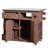 28‘’ Outdoor Solid Wood Extendable Kitchen Island-1243095969