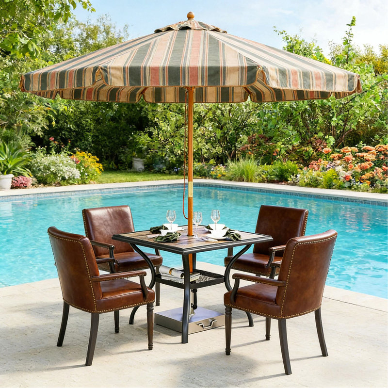Table de jardin, table de salle à manger d'extérieur carrée (table seulement)