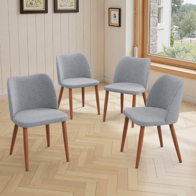 Wood Frame Upholstered Dining Chairs
