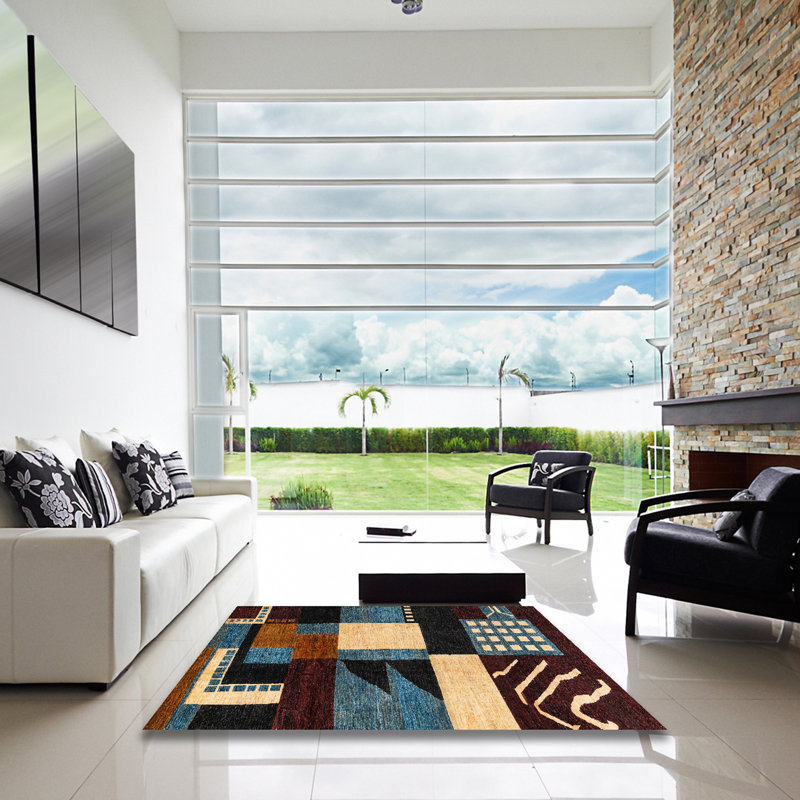 Geometric Indoor Rug, Square 7'