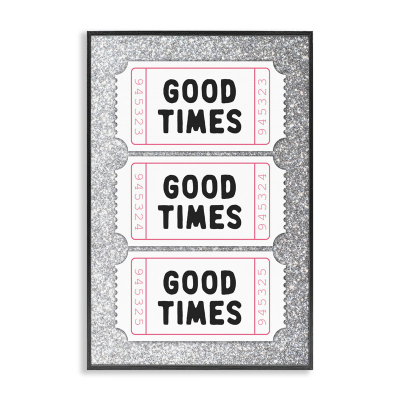 «Good Times Glam», giclée encadrée, signée lettrée et doublée, H 18 po x l 12 po, Giclée encadrée noir minuit