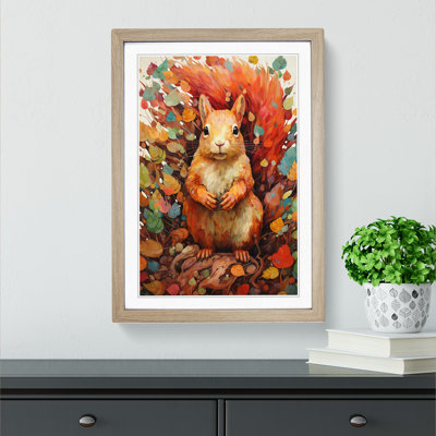 Squirrel Colour Field - Framed Print