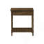 Table d'appoint, 2 niveaux, table de bout, table de chevet, chambre à coucher, étroite, lampe, tiroir de rangement, placage brun, traditionnel-1512879110