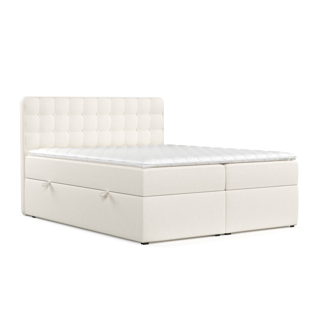 Boxspringbett Leim mit Topper und Bettkasten