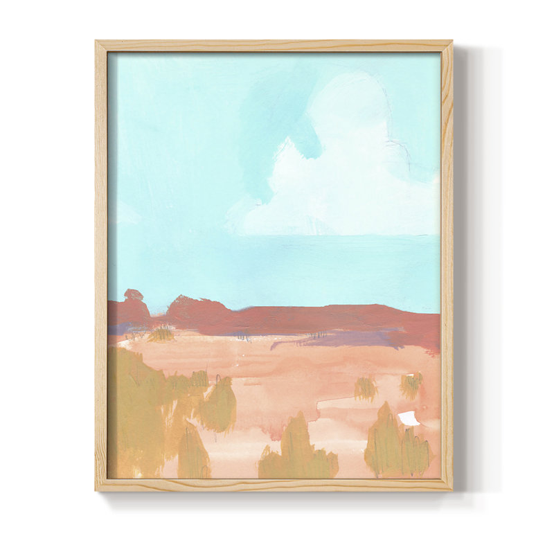 «Large Open Spaces I», reproduction encadrée - bois massif, H 15 po x l 12 po
