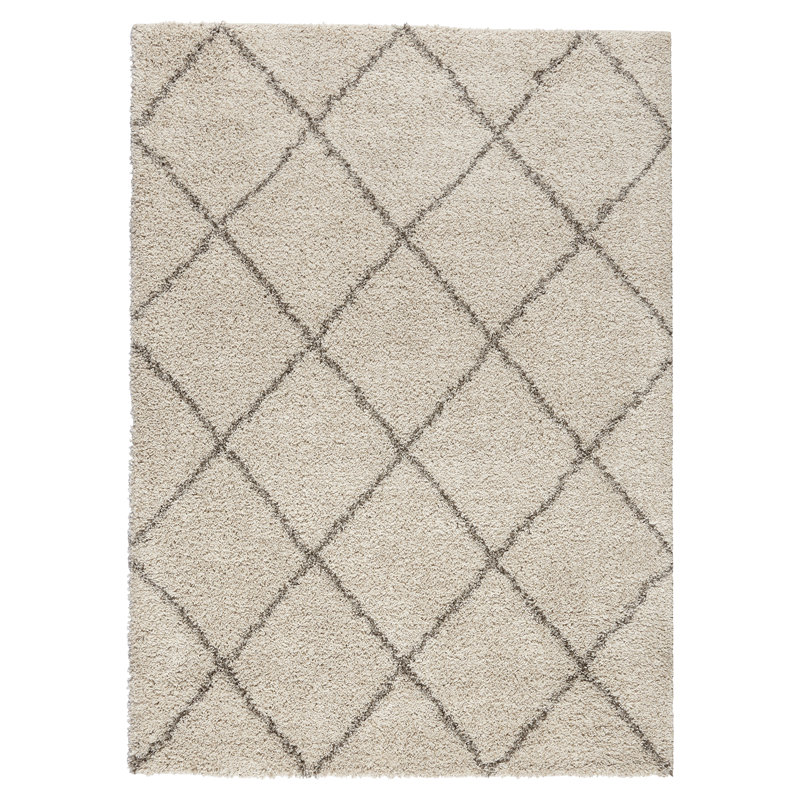 Tapis crème à motif géométrique Secia, Rectangle 8 pi 2 po x 10 pi