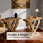 Table d'appoint industrielle 23,6 po avec structure en métal