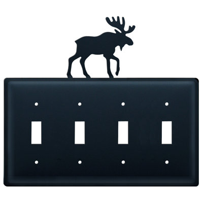 Moose 4-Gang Toggle Light Switch Wall Plate