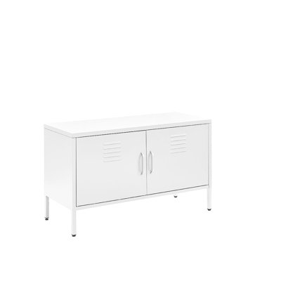 Yacine Accent Steel Chest TV Cabinet, Low Sideboard