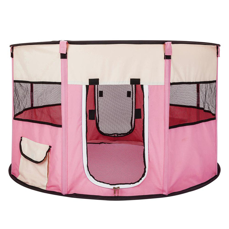 Enclos pliant pour chien, Rose, H 22,8 po x l 40,9 po x P 40,9 po