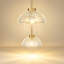 Suspension en or brossé avec verre martelé-1618266068