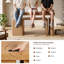 Bureau assis-debout électrique Bachman 63"L avec plateau pivotant à 360°, tablette de rangement, armoire et plateau en bois massif