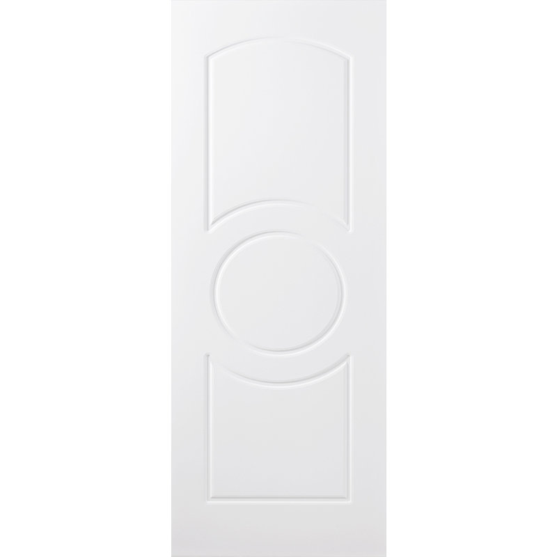 Dalle de porte intérieure stratifiée blanc doux Ovalo, 18 po x 80 po