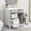 Meuble-lavabo simple 30 po avec plateau en céramique Safeya-1897705058