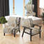 Tree Whispers Of Grey and Gold - Fauteuil de chambre rembourré scandinave, fauteuil d'appoint gris