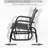 Porch Glider Swing Chair. Metal Frame With Breathable Mesh Seat And . Ideal For Garden, Poolside, Backyard, Balcony. Black Color. Comfortable Stylish. Supports Up To 264Lbs. 29.5" W X 26" D 33.5" H.