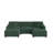 Milbrey 5-Piece Upholstered Hunter Green Corduroy Modular Sectional Sofa With Removable Ottomans & Throw Pillows-1062816594