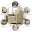 Faux Leather Swivel Armchair-1368538209