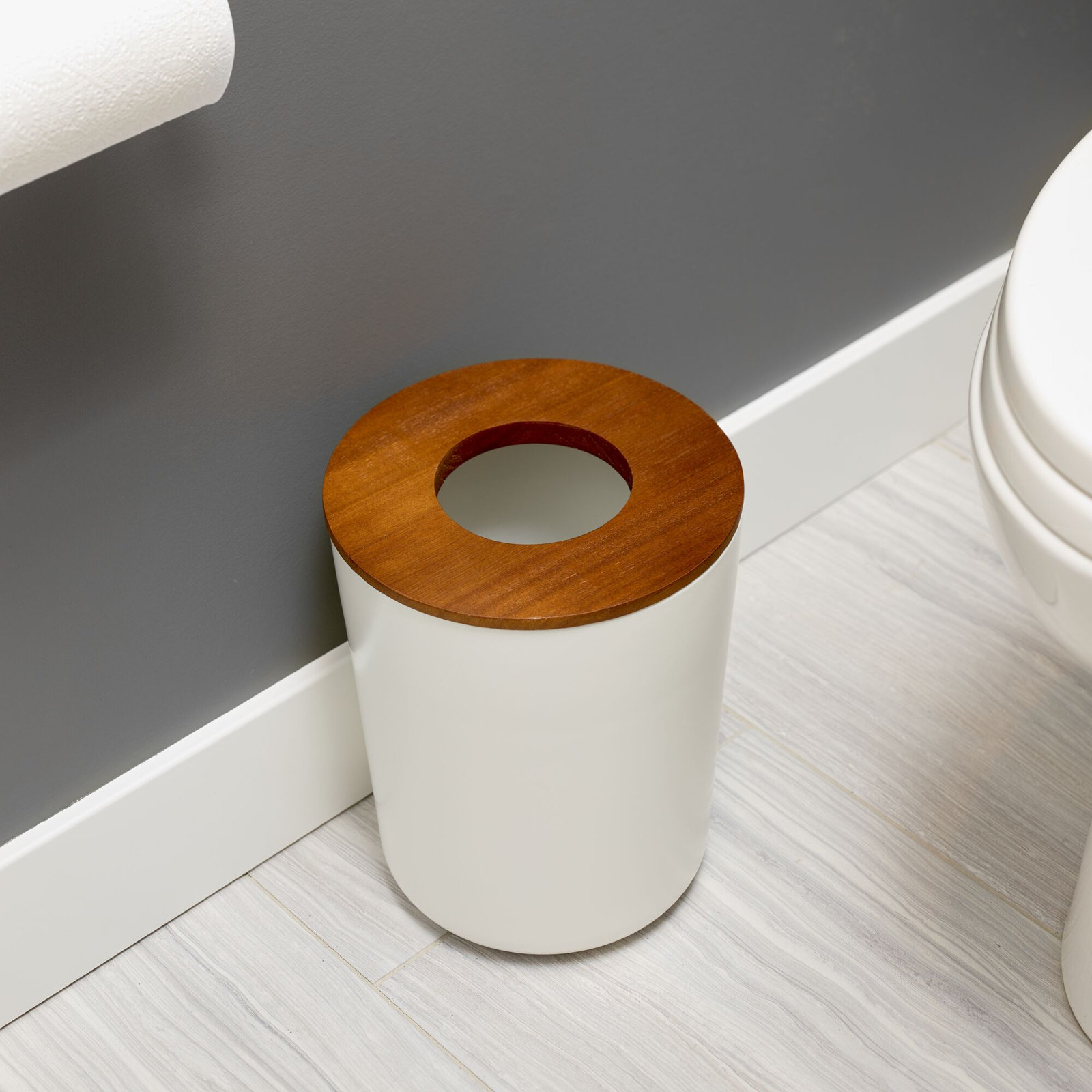 iDesign Eco Vanity Steel Waste Basket