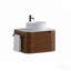 Meuble-lavabo 24 po avec lavabo, armoire murale en noyer avec porte-serviettes gratuit, lavabo simple en céramique blanche, sans drain et robinet, pré-assemblé-634737738-634737741