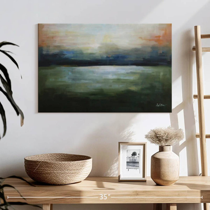 Avery abstrait Lake James, H 16 po x l 24 po