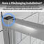 Porte de douche en verre pivotant durable avec verre trempé transparent de la STCC et finition chromée, installation réversible pour une utilisation polyvalente, porte de douche