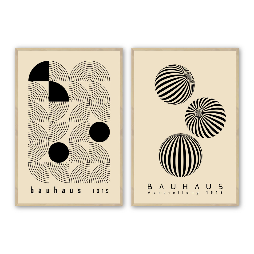 " Bauhaus 1919 " 2 - Pieces (Set of 2) Orren Ellis Frame