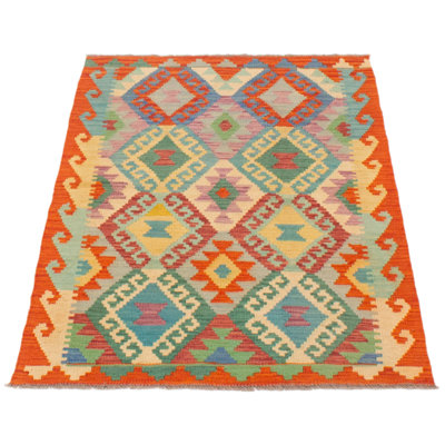 Walee One-of-a-Kind 3'3" X 4'11" New Age Wool Area Rug Red