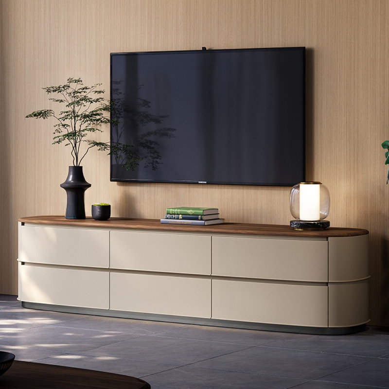 Meuble télé simple, léger, créatif et luxueux, Kaki / Brun