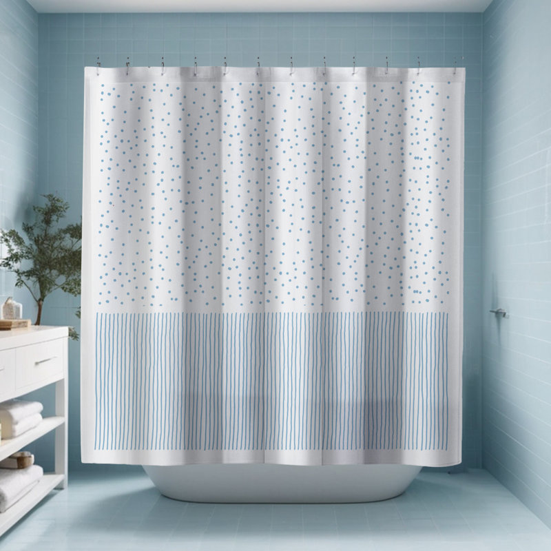 Rideau de douche Coco, Bleu