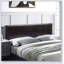 Tête de lit ajustable moderne en similicuir brun pour lit simple-1316824855