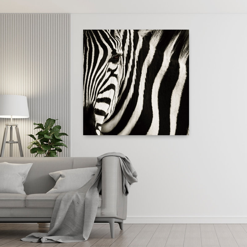Camouflage I, art zébré contemporain, H 48 po x l 48 po