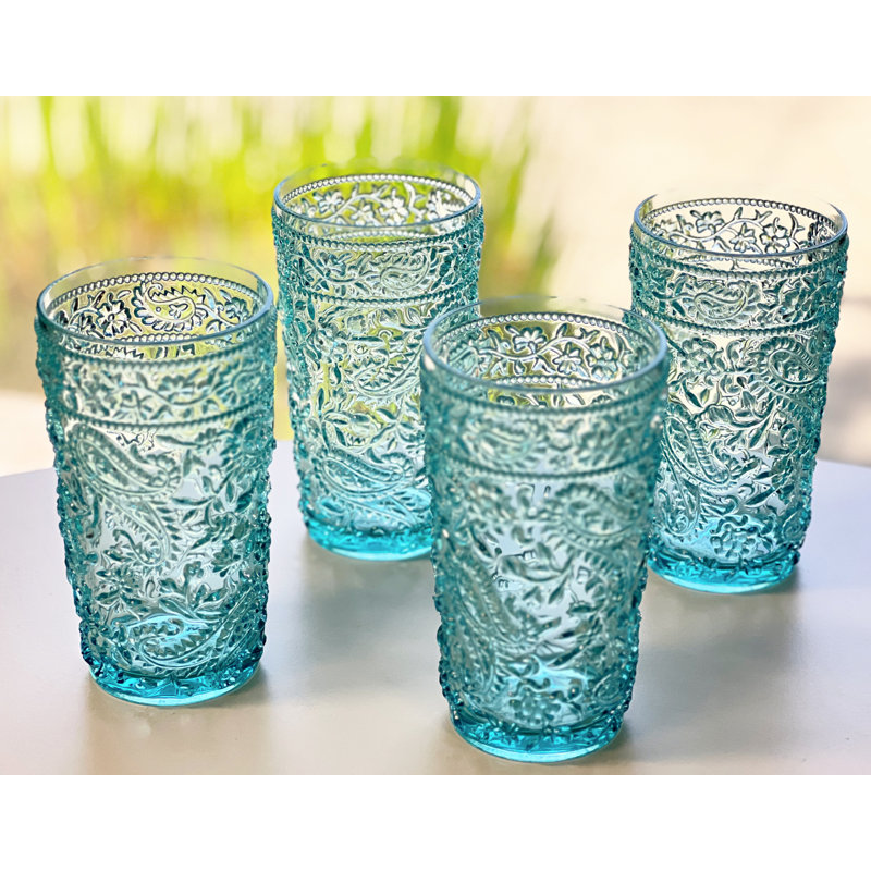 Verre à boire en acrylique Lola, 17 oz, Sarcelle