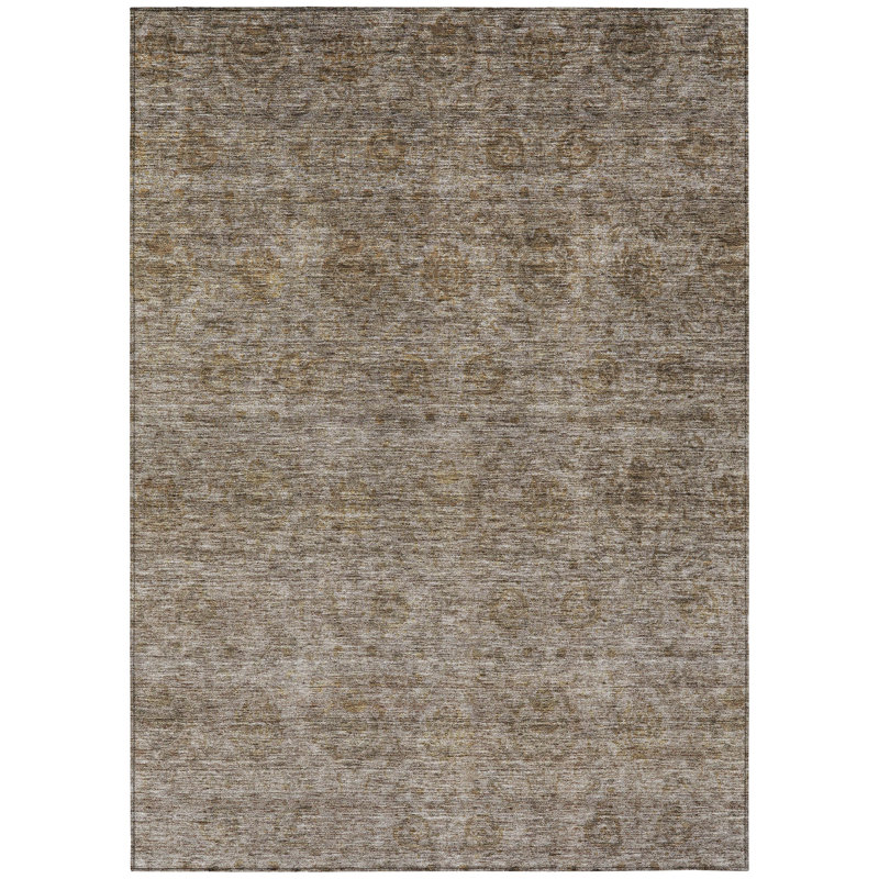 Tapis d'intérieur / extérieur brun Glenra , 10 pi x 14 pi