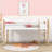 Twin Wood Loft Bed With Ladder-529905417