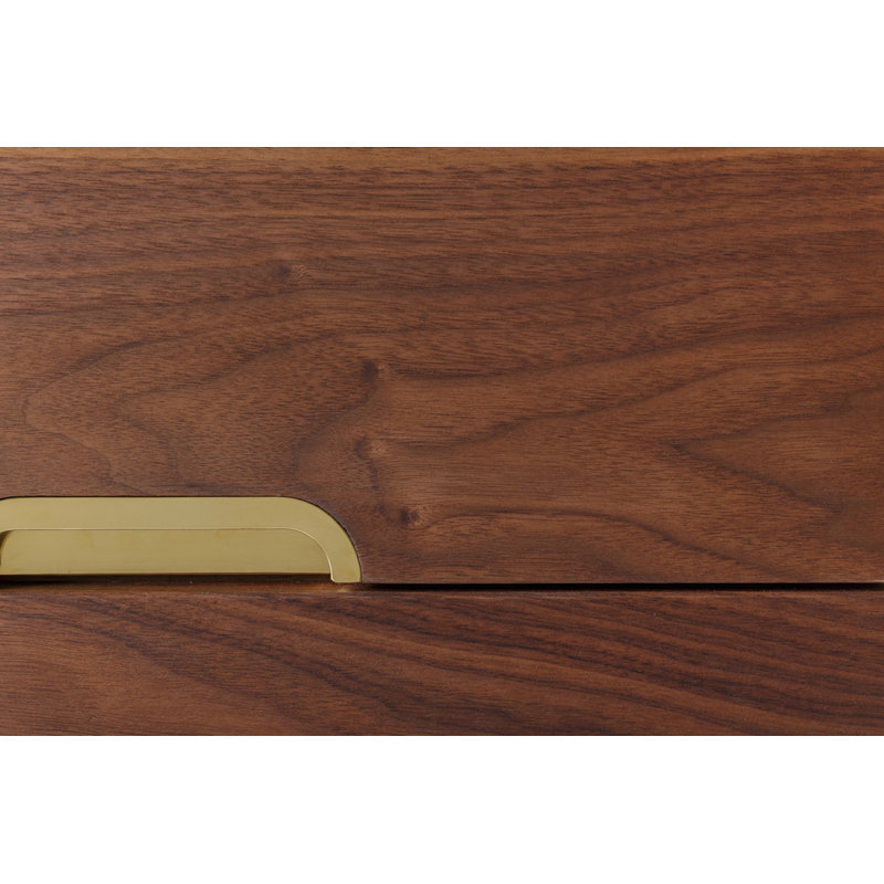 Simple Solid Wood End Table, Brown Wood