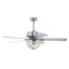 Ventilateur de plafond 52 po à 5 pales en cristal DEL avec télécommande et ensemble d'éclairage inclus