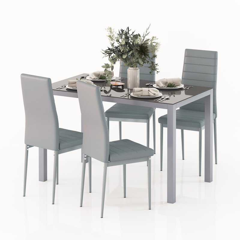 Emmyrose Upholstered Dining Chair（Set of 2）, Grey