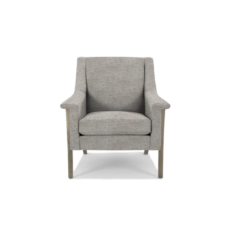 Fauteuil Arlo, Bois flottant, Polyester gris minéral