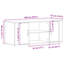 TV Cabinet Black Oak Engineered Wood Medium Entertainment Centre-1538983814
