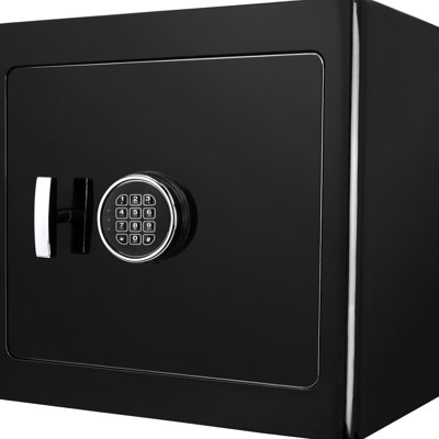 Boîte sécurisée noire 1,01 pi - Vos objets de valeur contre le feu et le vol Verrouillage du clavier électronique sécuritaire pour la protection des bijoux Plus