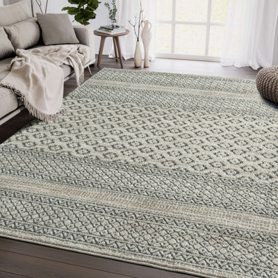 Tapis crème et gris Alejandrino