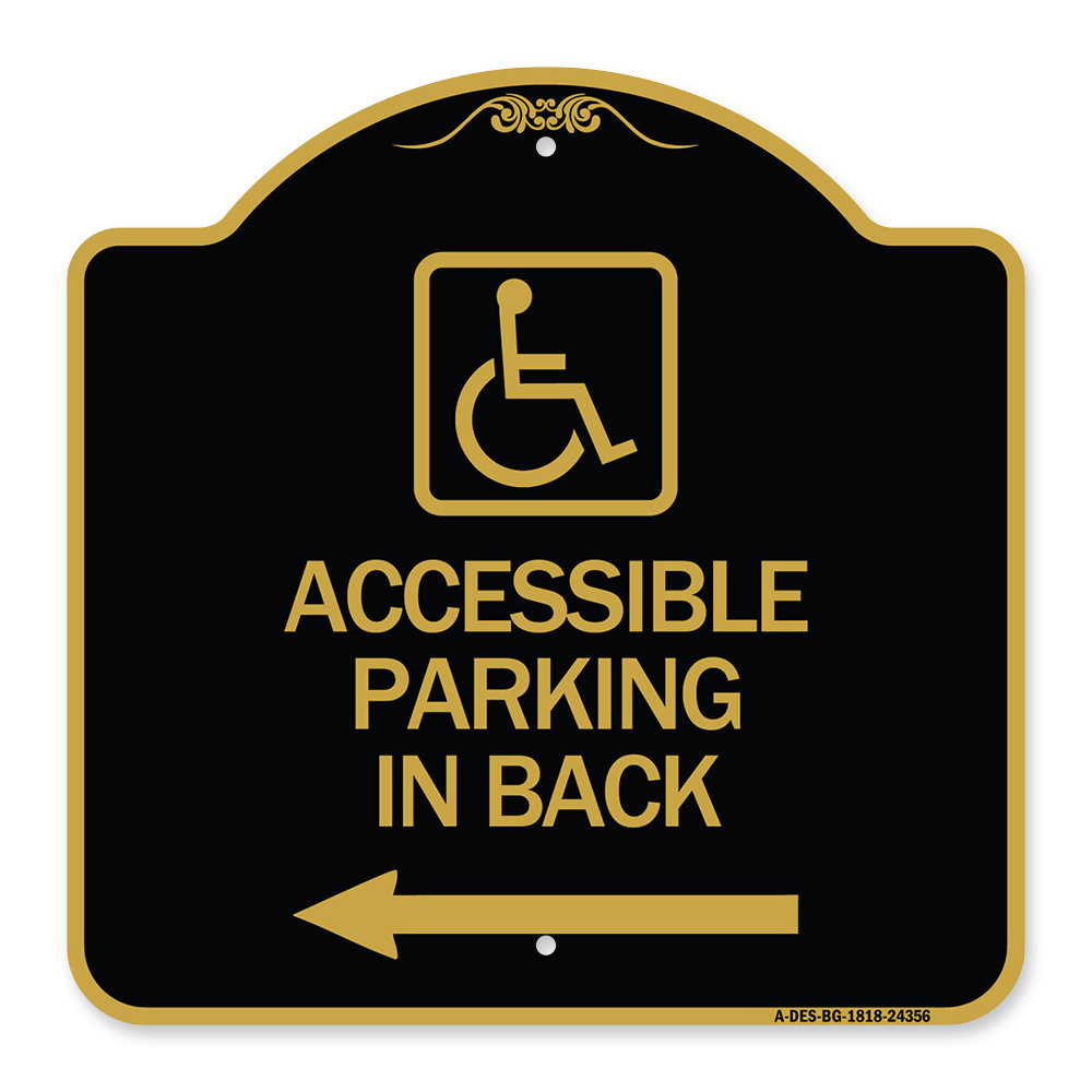 Signmission Designer Series Sign - Accessible Parking On Left Arrow ...