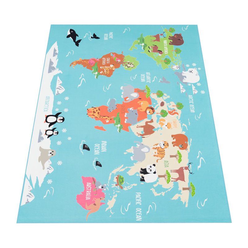 Molina Flatweave Turquoise Rug, Rectangle 160 x 220cm