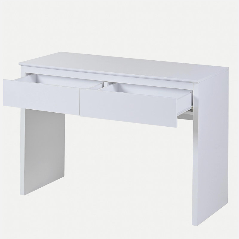 Coiffeuse moderne à deux tiroirs et espace de rangement moderne, convient aux chambres à coucher, aux tables à langer et aux bureaux